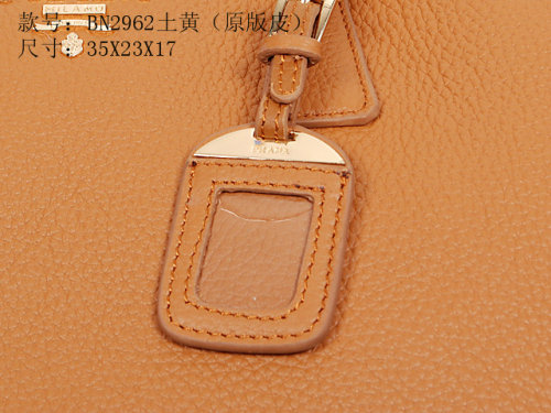 2014 Prada grainy calfskin tote bag BN2962 tan for sale